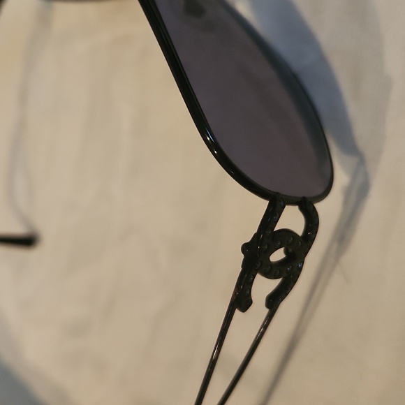 CHANEL Black Y2k  Sunglasses main image 4